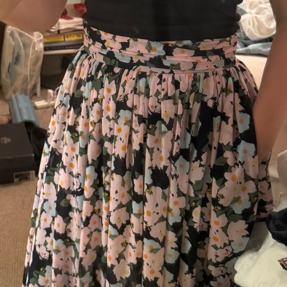 JCrew Chiffon Point Sur floral maxi skirt - Picture 4 of 11